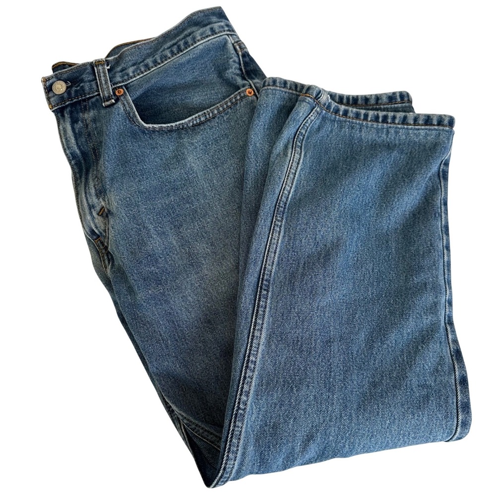 Levi's 505 Regular Fit Jeans Mens 35x30 Blue Medium Wash Straight Leg Denim